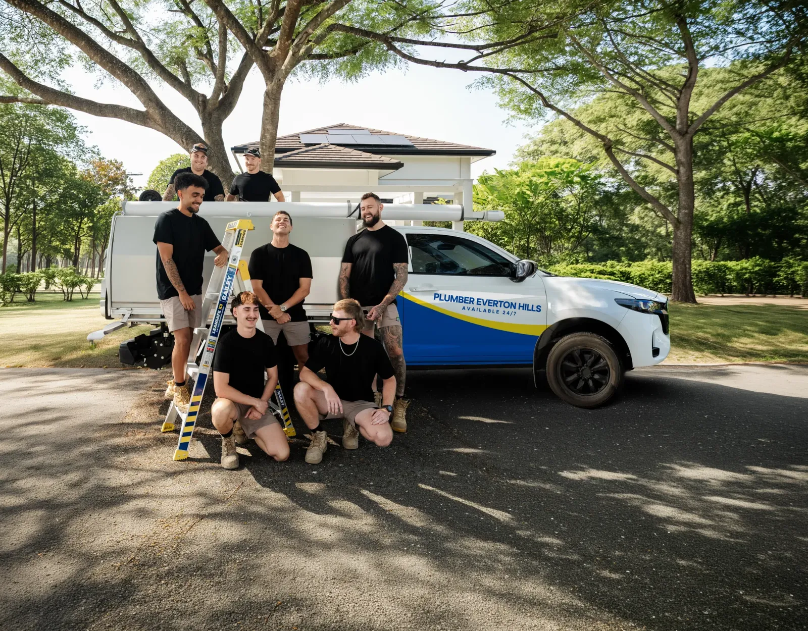 Plumber Everton Hills team and ute